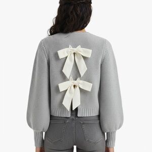 COMMENSE Crew Neck Bow Knit Top